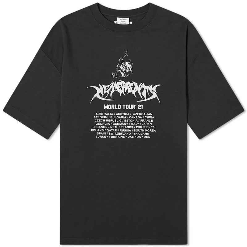 Camiseta Vetements World Tour '21 Oversized