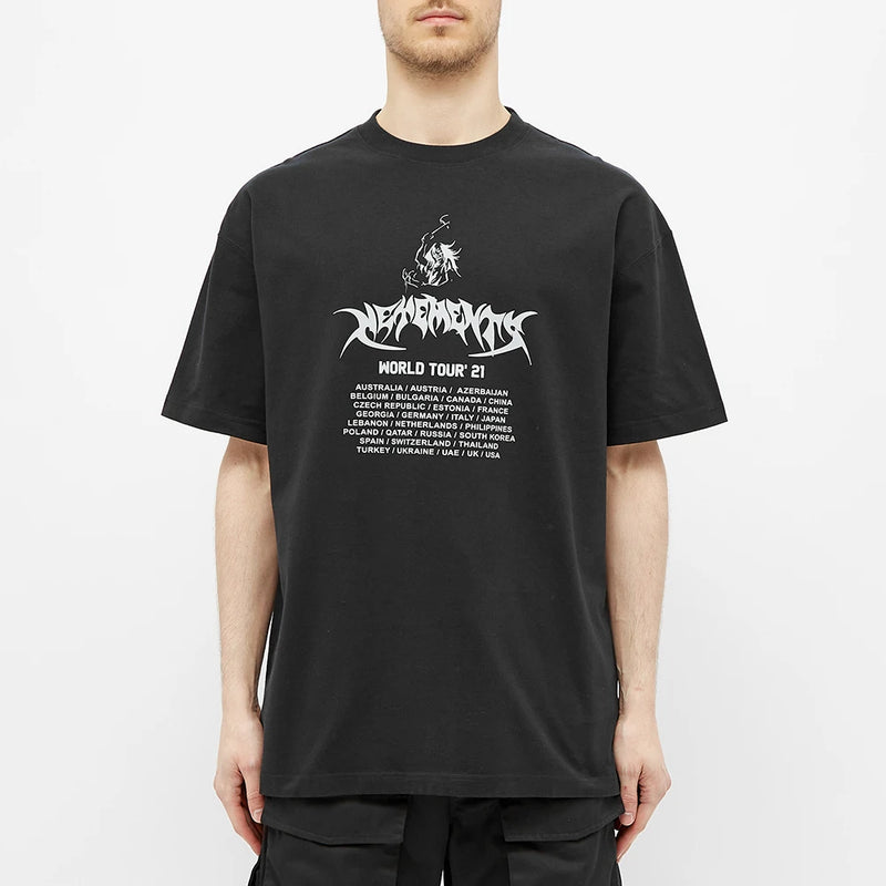 Camiseta Vetements World Tour '21 Oversized