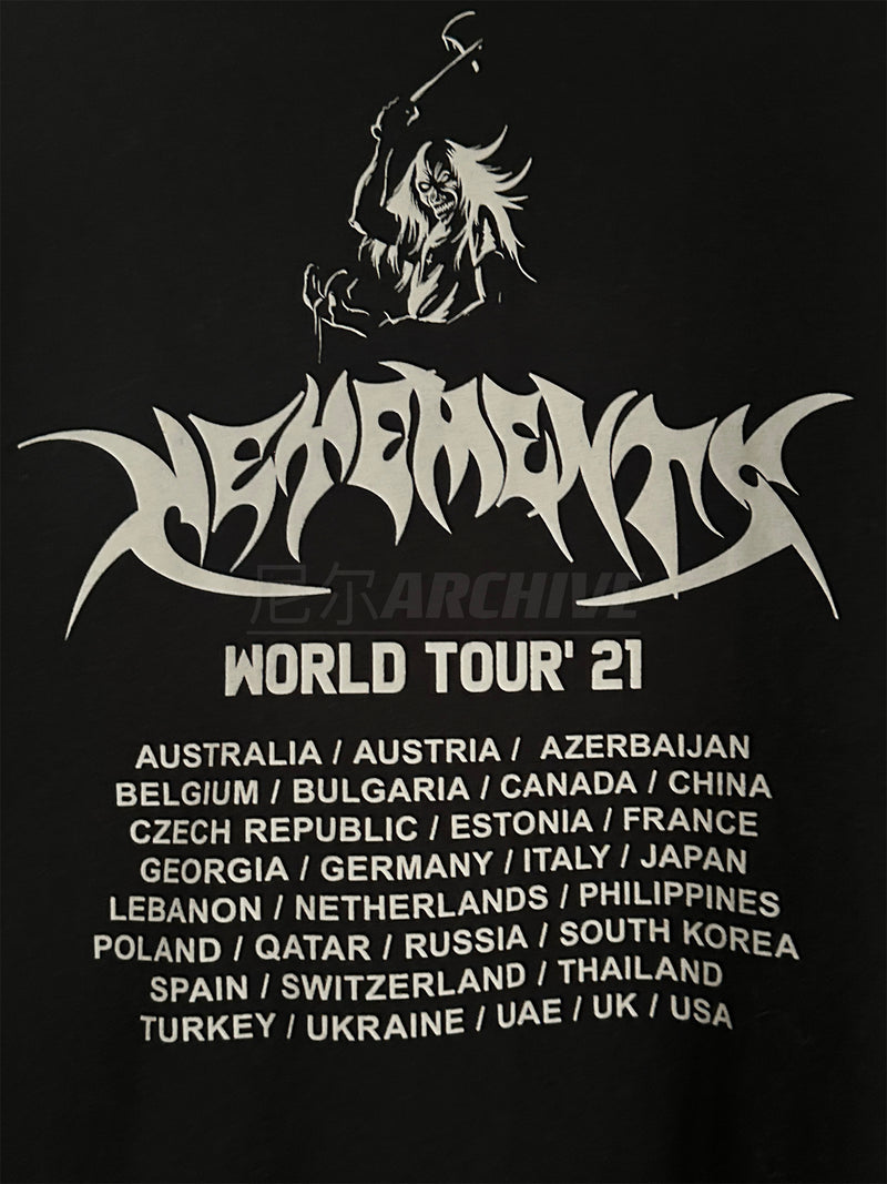 Camiseta Vetements World Tour '21 Oversized